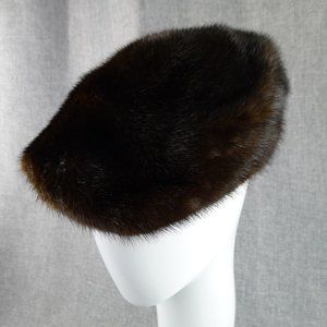 Vintage Kates Boutique Dark Brown Ladies Fur Hat